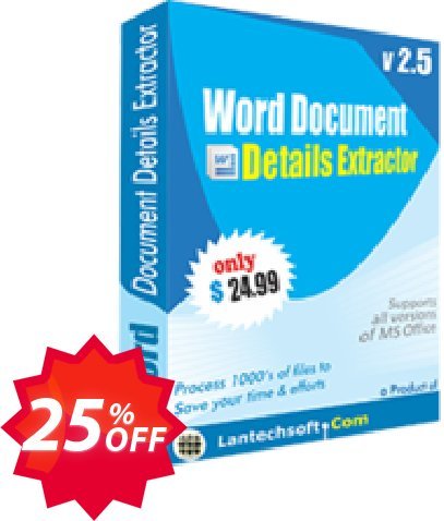 LantechSoft Word Document Details Extractor Coupon code 25% discount 