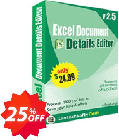 LantechSoft Excel Document Details Editor Coupon code 25% discount 