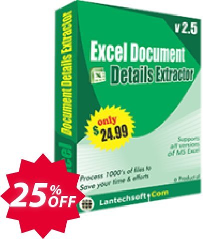 LantechSoft Excel Document Details Extractor Coupon code 25% discount 