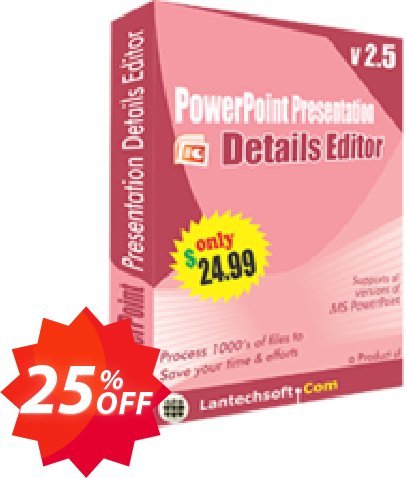 LantechSoft PowerPoint Presentation Details Editor Coupon code 25% discount 