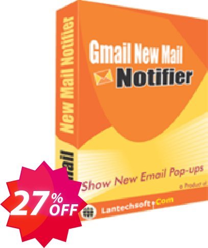 LantechSoft Gmail New Mail Notifier Coupon code 27% discount 