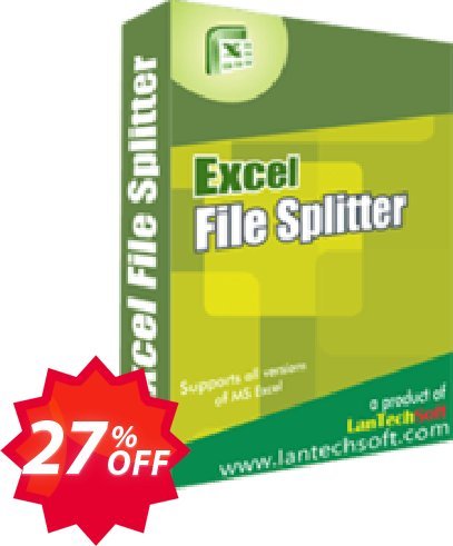 LantechSoft Excel File Splitter Coupon code 27% discount 