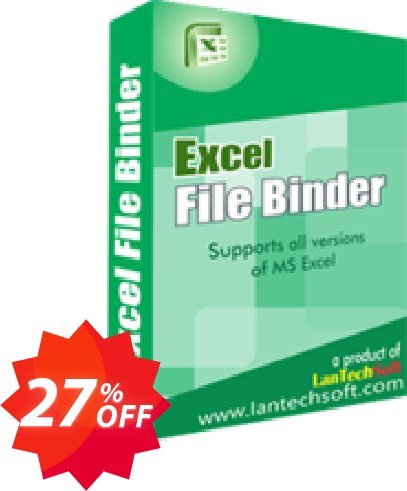 LantechSoft Excel File Binder Coupon code 27% discount 