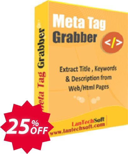 LantechSoft Meta Tag Grabber Coupon code 25% discount 