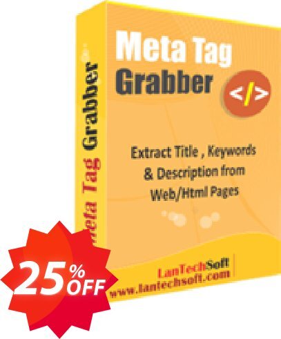 LantechSoft Meta Tag Grabber Coupon code 25% discount 