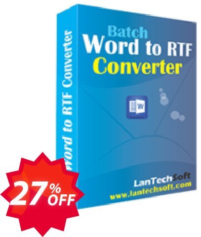 LantechSoft Batch Word to RTF Converter Coupon code 27% discount 