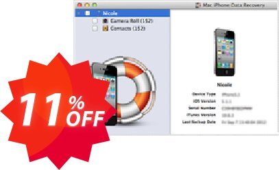 MAC iPhone Data Recovery Coupon code 11% discount 