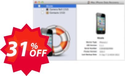 MAC iPhone Data Recovery Coupon code 31% discount 