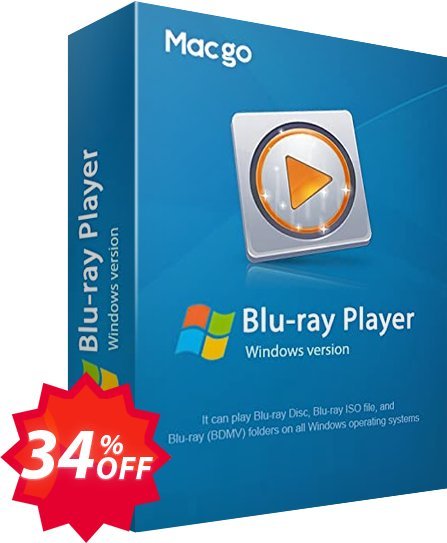 MACgo WINDOWS Blu-ray Player Coupon code 34% discount 