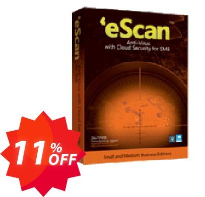 eScan Anti-Virus with Cloud Security for SMB Coupon code 11% discount 