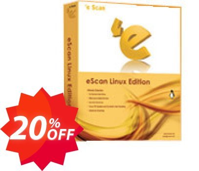 eScan for linux Desktops-Special Offer-1 User Yearly Coupon code 20% discount 