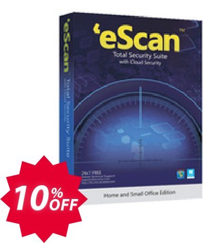 eScan Total Security Suite with Cloud Security Coupon code 10% discount 