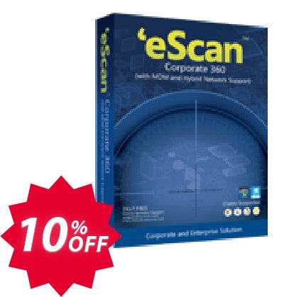 eScan Corporate 360, with MDM and Hybrid Network Support  Coupon code 10% discount 