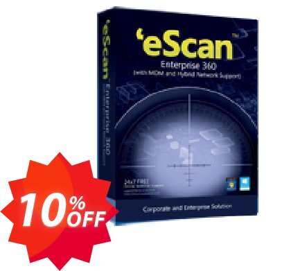 eScan Enterprise 360, with MDM and Hybrid Network Support  Coupon code 10% discount 