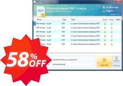 Wonderfulshare PDF Protect Coupon code 58% discount 