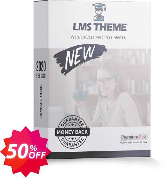 PremiumPress LMS eLearning Theme Coupon code 50% discount 