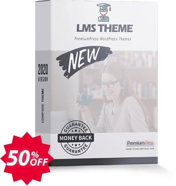 PremiumPress LMS eLearning Theme Coupon code 50% discount 