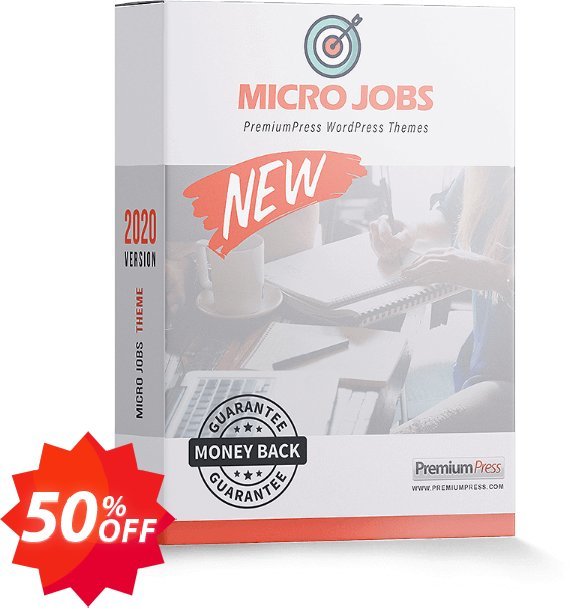 PremiumPress Micro Jobs Theme Coupon code 50% discount 