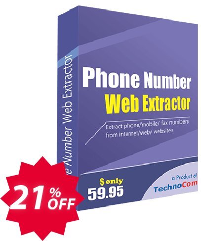 Phone Number Web Extractor Coupon code 21% discount 