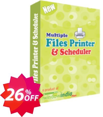 WindowIndia Multiple Files Printer and Scheduler Coupon code 26% discount 