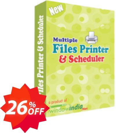 WindowIndia Multiple Files Printer and Scheduler Coupon code 26% discount 