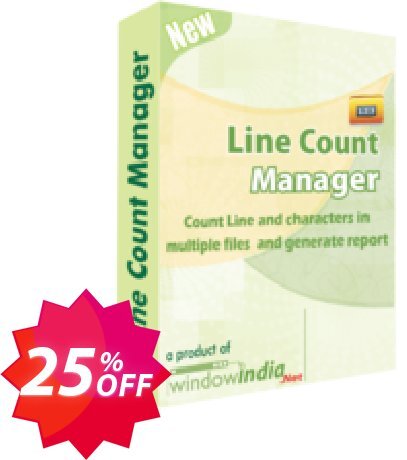 WindowIndia Line Count Manager Coupon code 25% discount 