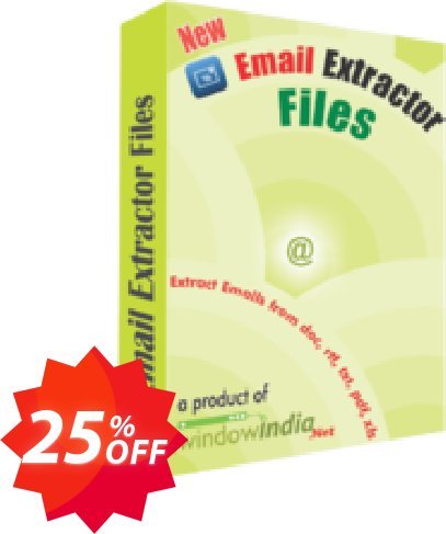 WindowIndia Email Extractor Files Coupon code 25% discount 