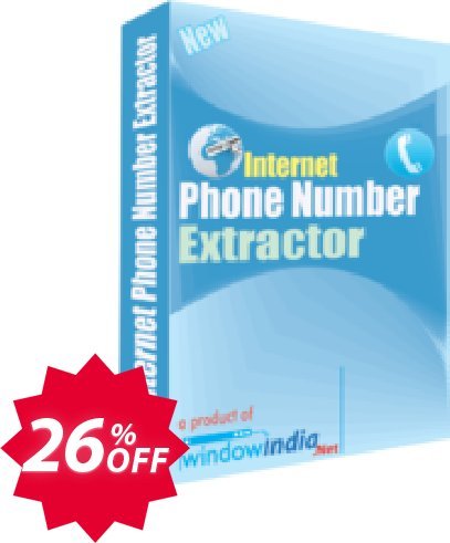 WindowIndia Internet Phone Number Extractor Coupon code 26% discount 