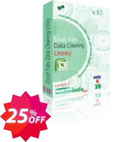 WindowIndia Excel Files Data Cleaning Utility Coupon code 25% discount 