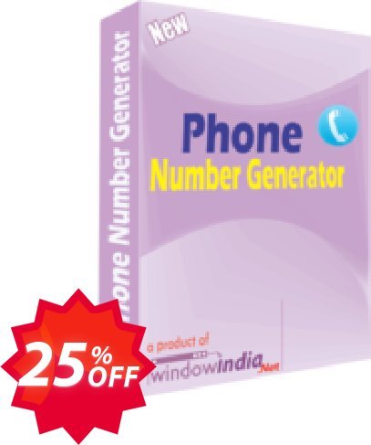 WindowIndia Phone Number Generator Coupon code 25% discount 