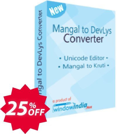 WindowIndia Mangal to DevLys Converter Coupon code 25% discount 