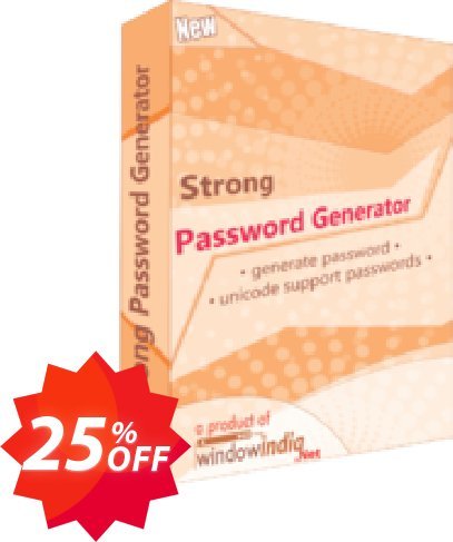 WindowIndia Strong Password Generator Coupon code 25% discount 