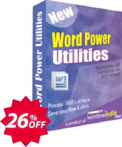 WindowIndia Word Power Utilities Coupon code 26% discount 