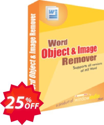 WindowIndia Word Object and Image Remover Coupon code 25% discount 