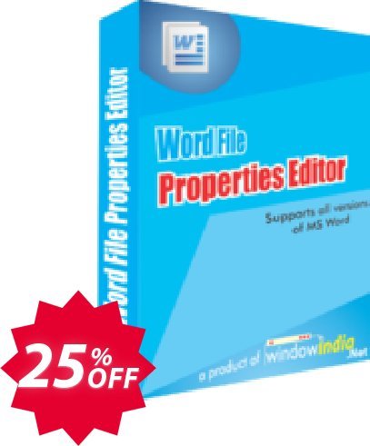 WindowIndia Word File Properties Editor Coupon code 25% discount 