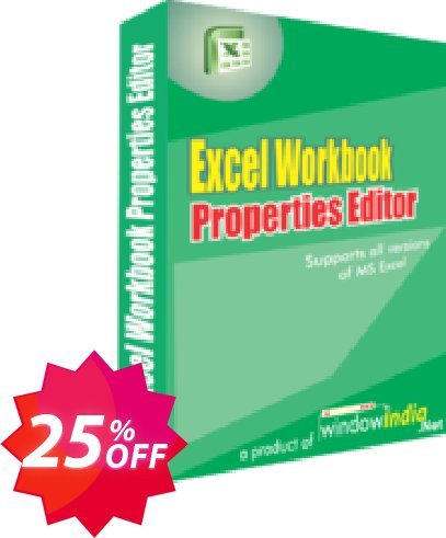WindowIndia Excel Workbook Properties Editor Coupon code 25% discount 