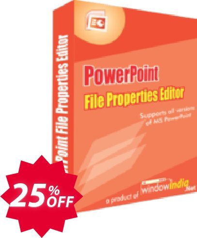 WindowIndia PowerPoint File Properties Editor Coupon code 25% discount 