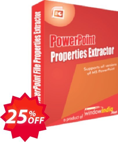 WindowIndia PowerPoint File Properties Extractor Coupon code 25% discount 