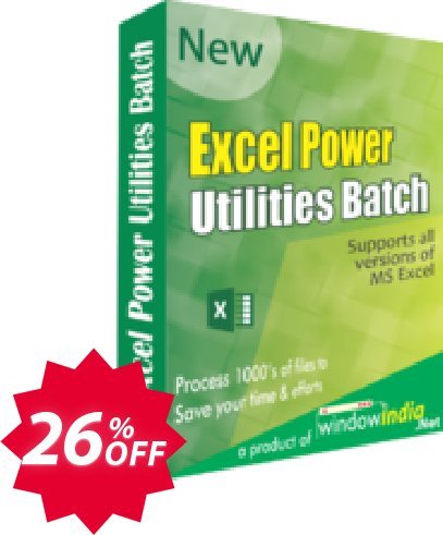 WindowIndia Excel Power Utilities Coupon code 26% discount 
