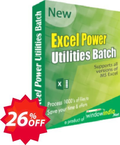 WindowIndia Excel Power Utilities Coupon code 26% discount 