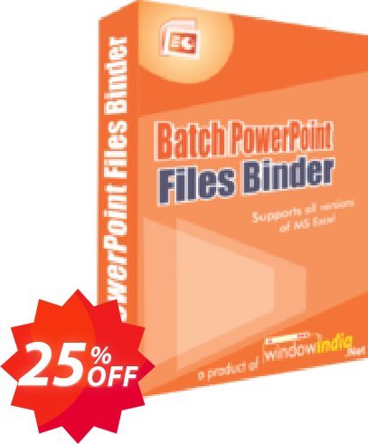 WindowIndia Batch PowerPoint Files Binder Coupon code 25% discount 
