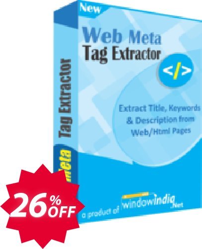 WindowIndia Web Meta Tag Extractor Coupon code 26% discount 