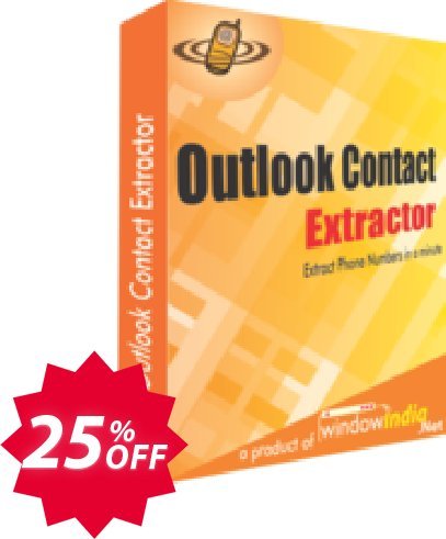 WindowIndia Outlook Contact Extractor Coupon code 25% discount 