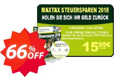 MAXTAX Steuersparen 2018 Starter Spar-ABO Coupon code 66% discount 