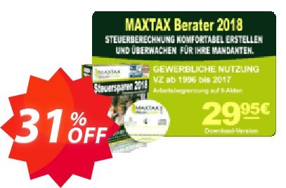 MAXTAX - Beraterversion 5 Akten Coupon code 31% discount 