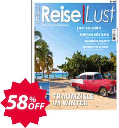 ReiseLust Magazin Coupon code 58% discount 