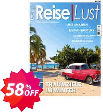 ReiseLust Magazin Coupon code 58% discount 