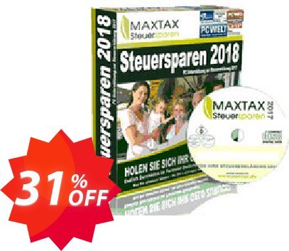 MAXTAX Steuersparen 2018 Standard Coupon code 31% discount 