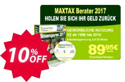 MAXTAX - Beraterversion 2018 - 25 Akten Coupon code 10% discount 