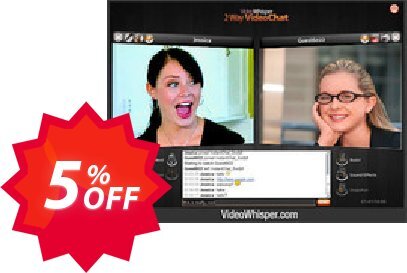 VideoWhisper Level2 Plan Coupon code 5% discount 